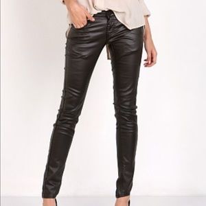 One x One Teaspoon Black Wax Jeans